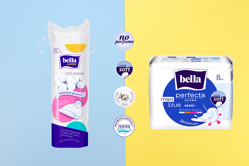 Гигиенические товары марки Bella