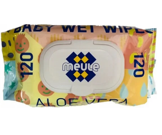 Meule салфетки влажные очищающие детские с алоэ вера 120 шт