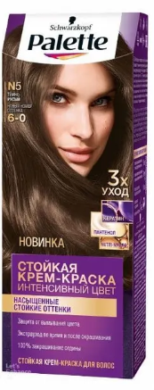 Palette крем краска для волос темно русый 6.0
