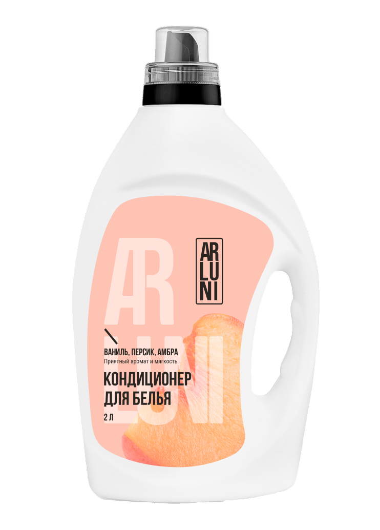 Arluni кондиционер ополаскиватель для белья ваниль персик амбра 2 л