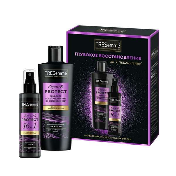 TRESemme repair&protect 2024 шампунь 230 мл+спрей 16 в1 190 мл
