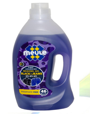 Meule концентрированный  гель для стирки темных тканей и джинсовой одежды 2л 46 стирок