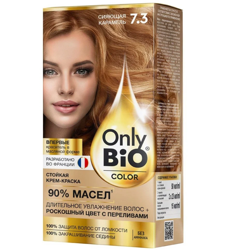 Only Bio Color краска для волос тон 7.3 сияющая карамель