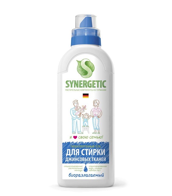Synergetic концентрированный гель для стирки для джинсовых тканей 0,75л