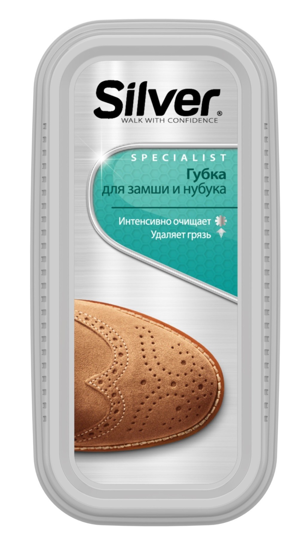 SILVER/СИЛЬВЕР Губка для замши и нубука