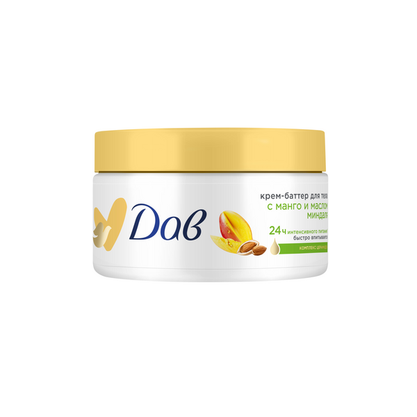 Дав крем баттер для тела с манго и маслом миндаля 300 мл