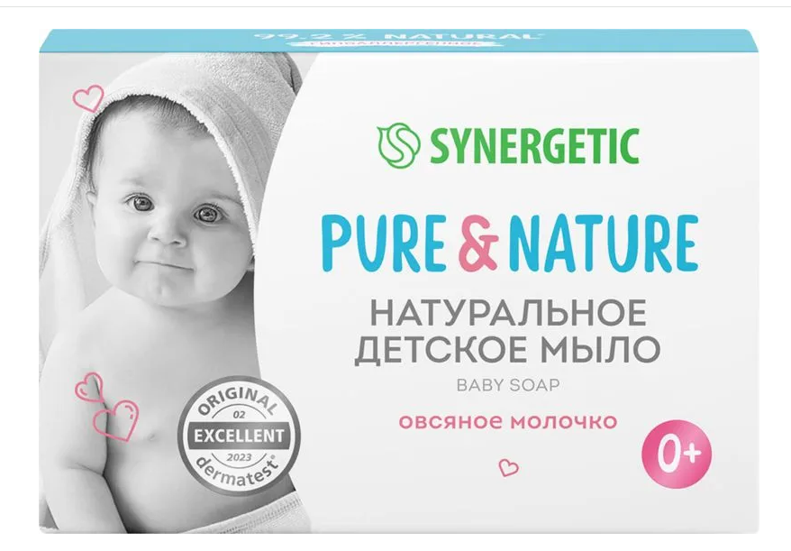 SYNERGETIC натуральное детское мыло овсяное молочко