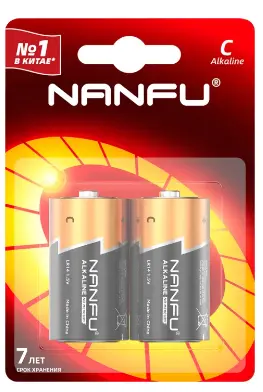 NANFU батарейка С 2шт 2B