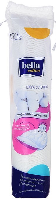 Bella ватные подушечки 100шт мед