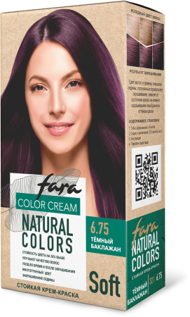 Fara стойкая крем краска для волос natural colors soft  321 темный баклажан 6.75
