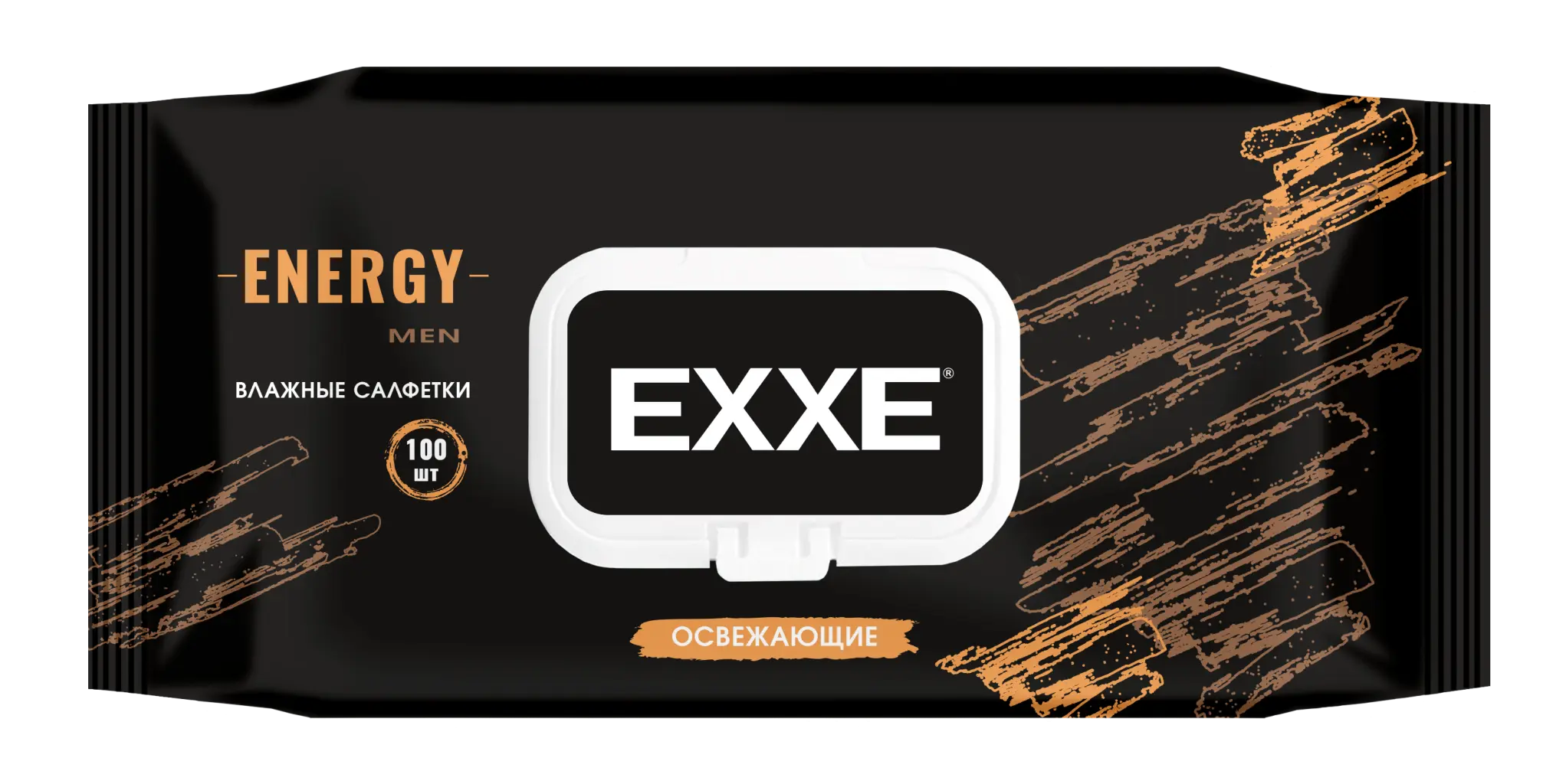 Exxe men влажные салфетки микс energy&fresh 100 штук