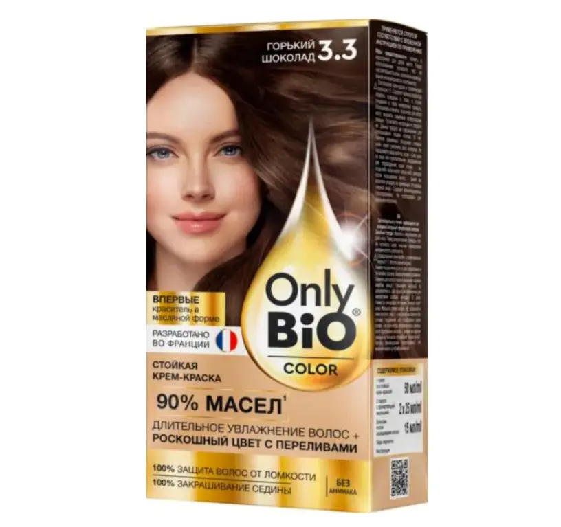 Only Bio Color краска для волос тон 3.3 горький шоколад