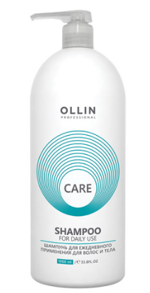 OLLIN CARE шампунь для ежедневного применения для волос и тела 1000мл