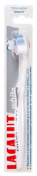 Лакалют зубная щетка уайт средняя