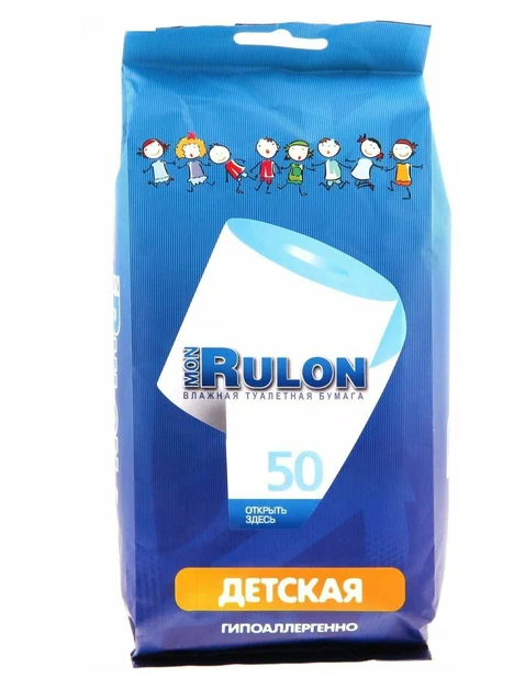 Mon Rulon №50 влажная туалетная бумага детская
