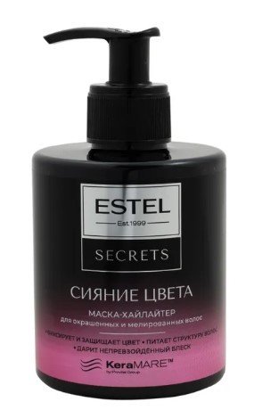 Estel secrets сияние цвета маска хайлайтер для окрашенных и мелированных волос 275 мл