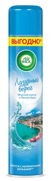 Air Wick освежитель воздуха лазурный берег морская волна и легкий бриз аэрозоль 400 мл