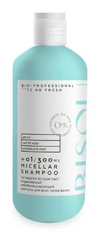 Bisou шампунь 72 Fresh для всех типов волос Мицеллярный 300мл