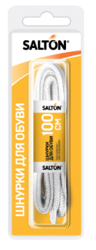 Salton Sport шнурки для обуви с пропиткой плоские белые 100 см