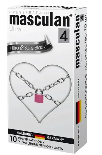 Masculan презервативы 4 Ultra №10 Black ультрапрочные