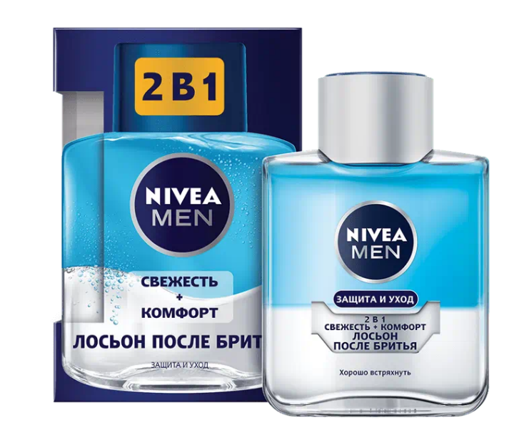 Nivea Men лосьон после бритья 2в1 свежесть и комфорт 100 мл