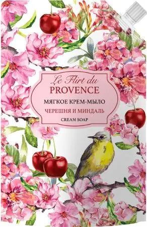 Le Flirt Du Provence жидкое мыло черешня и миндаль 500 мл