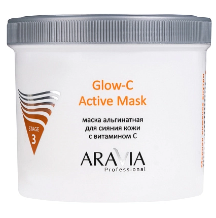 Aravia professional альгинатная маска для сияния кожи с витамином c glow c active mask 550 мл