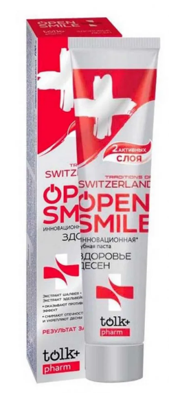 ВЕСНА Tolk зубная паста open smile инновационная traditions of switzerland 100 г в пенале