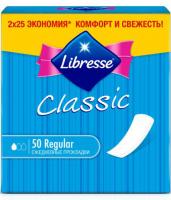 LIBRESSE CLASSIC Ежедневные прокладки Regular, 40+10шт бесплатно ПРОМО