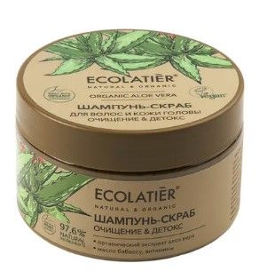 Ecolatier  green шампунь скраб для волос и кожи головы очищение детокс серия organic aloe vera 300 г