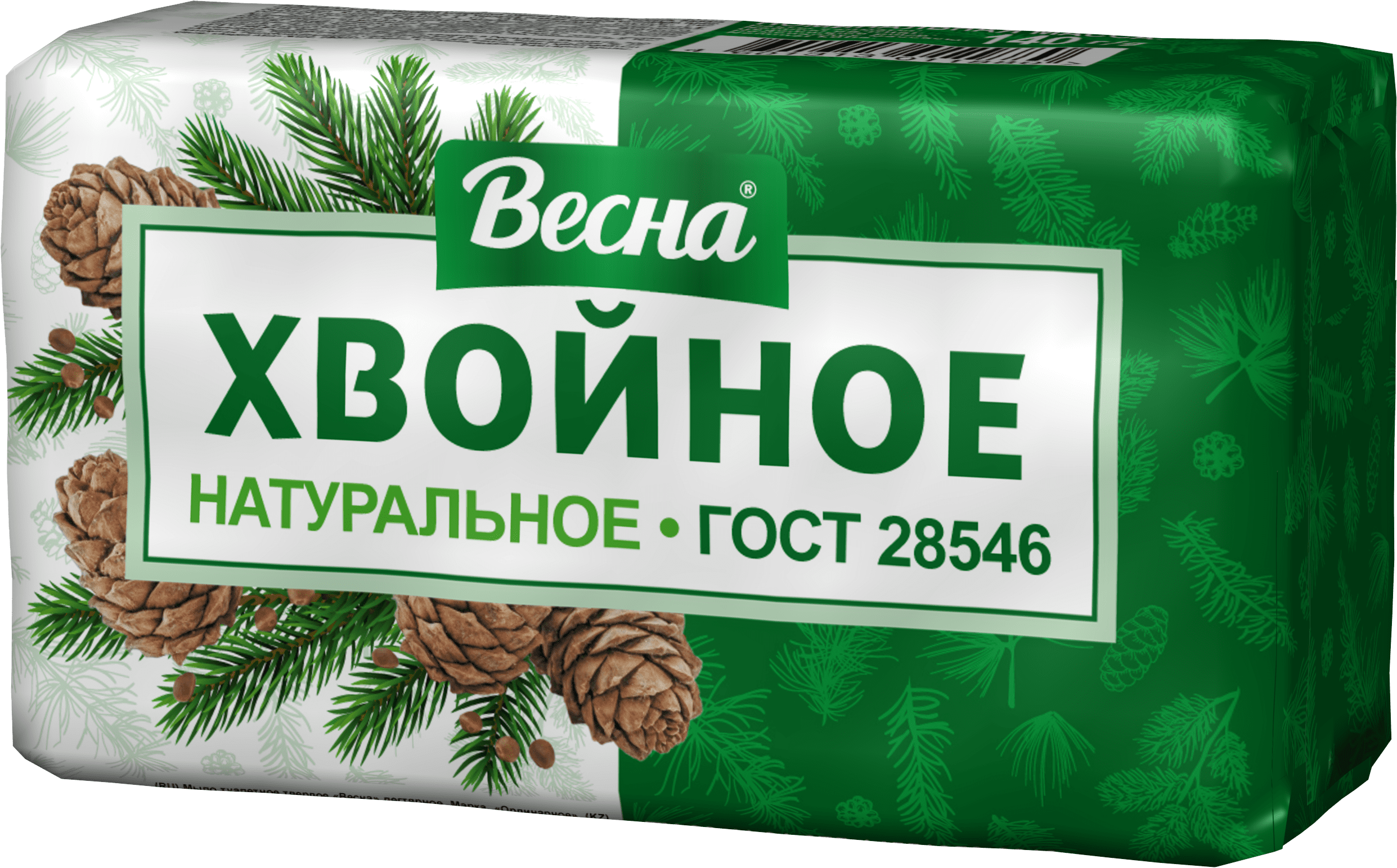 ВЕСНА народное туалетное мыло хвойное в пленке 140г