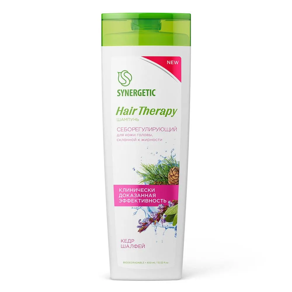 Synergetic шампунь себорегулирующий hair 400 мл