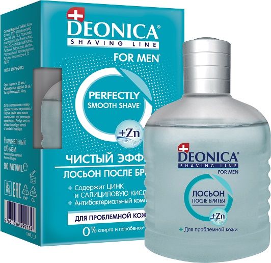 Deonica for men лосьон после бритья чистый эффект 90 мл