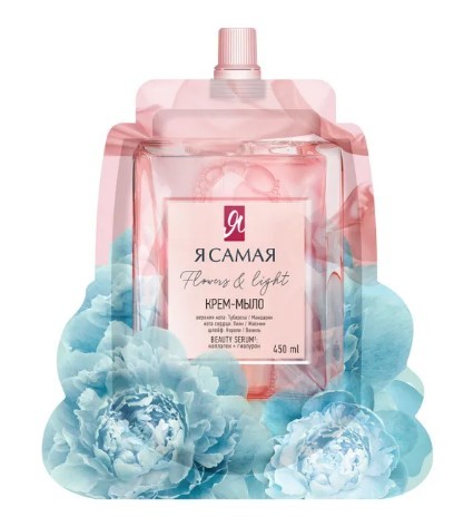Я самая жидкое крем мыло для рук flowers & light дой пак 450мл