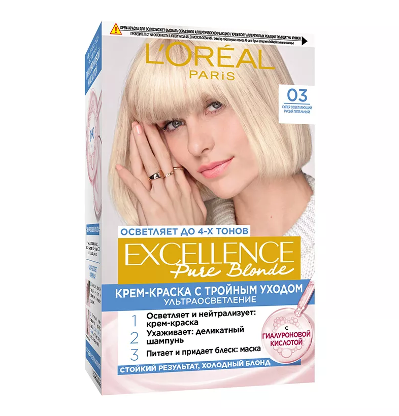 L'oreal Excellence 03 суперосветляющий русый пепельный