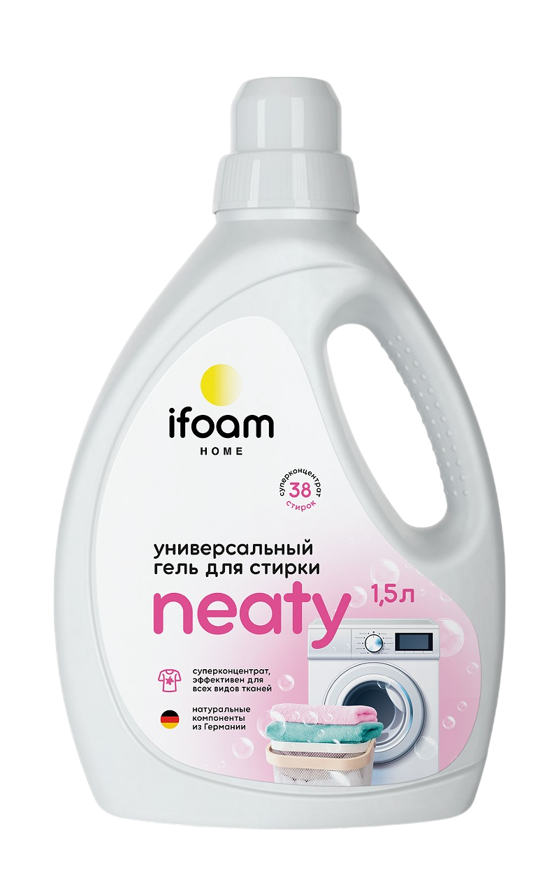 Ifoam home универсальный гель для стирки белья neaty 1500 мл