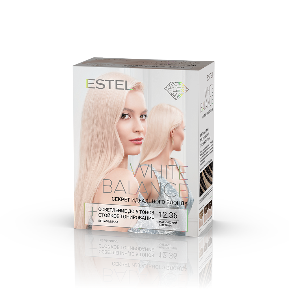 Estel white balance набор секрет идеального блонда тон 12.36 магический аметрин