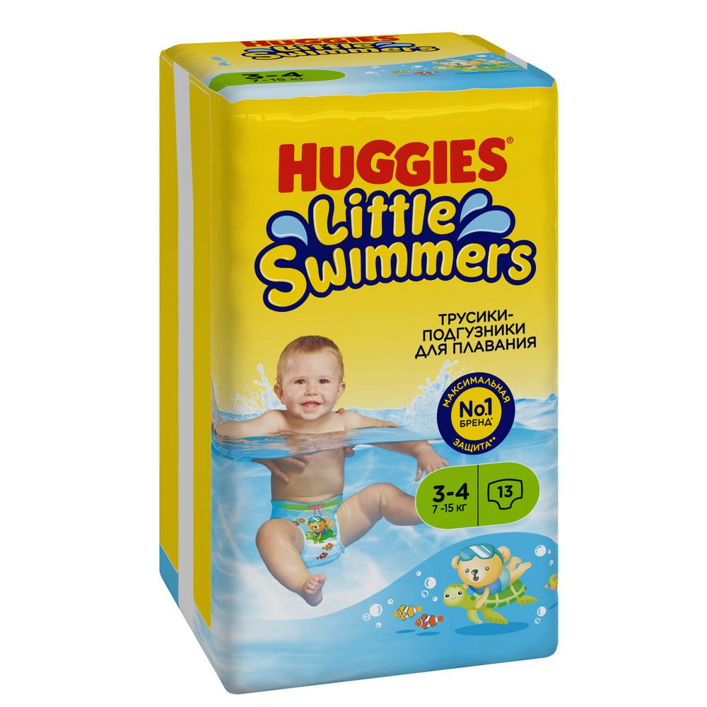 Huggies трусики подгузники для плавания 3-4 13 шт
