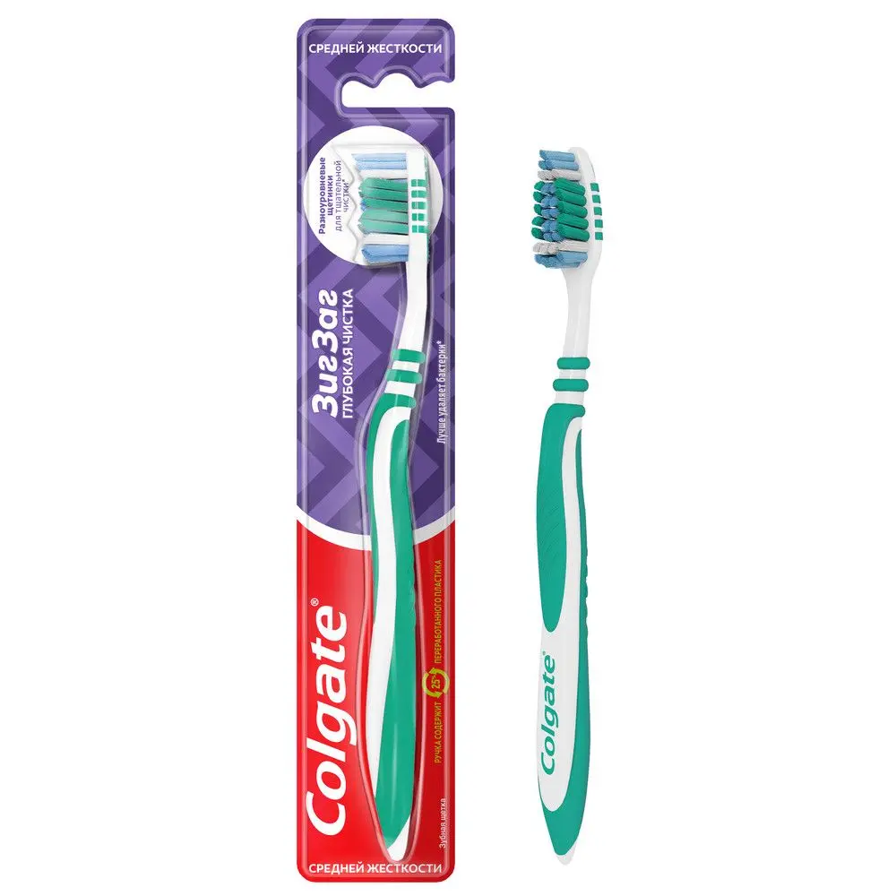 Colgate зубная щетка зиг заг средняя