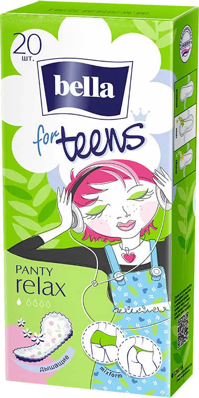 Прокладки ежедневные экстратонкие BELLA FOR Relax deo, 20шт