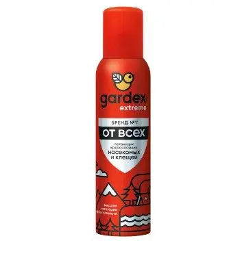 Gardex extreme аэрозоль от всех летающих кровососущих насекомых и клещей 150 мл