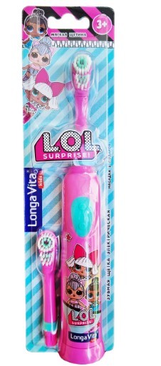 Лонга Вита электрическая дет зуб щетка арт кек1 l.o.l surprise! ротационная 2 насадки от 3-х лет
