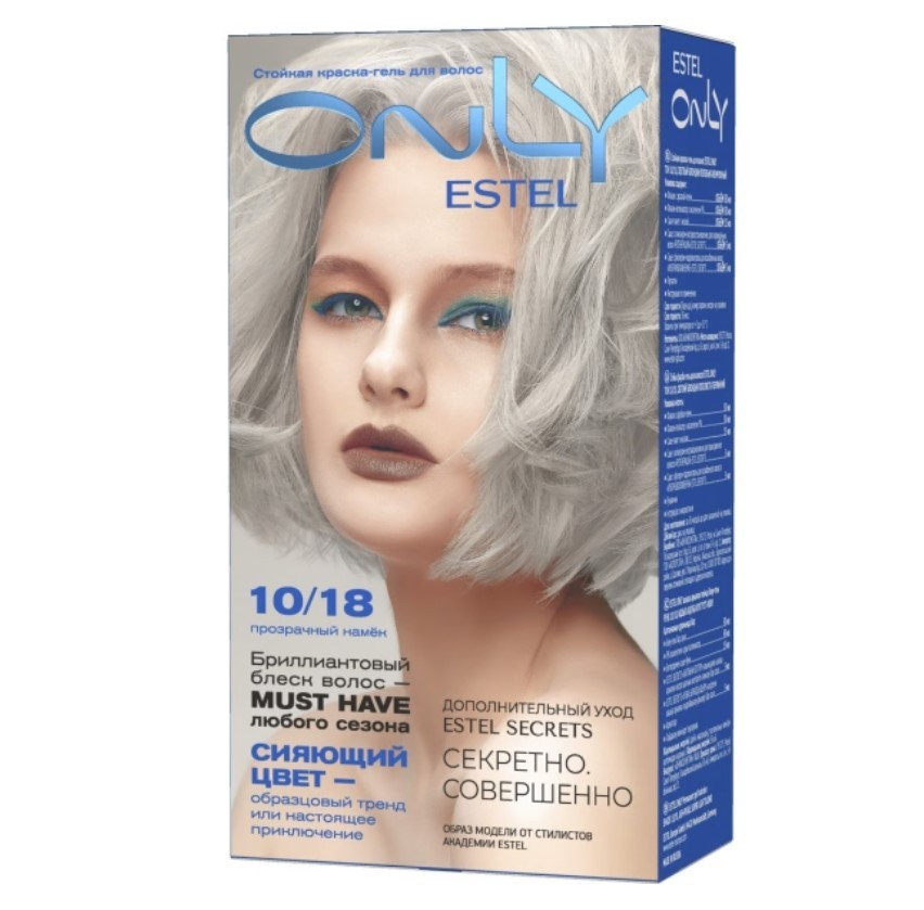 ESTEL ONLY Стойкая краска-гель для волос 10/18 Светлый блондин пепельно-жемчужный