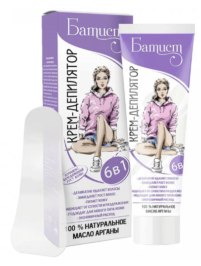 БАТИСТ крем-депилятор с маслом арганы 100мл