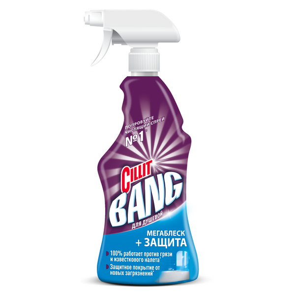 Cillit Bang чистящее средство для душевой кабины и ванной мегаблеск защита 450 мл