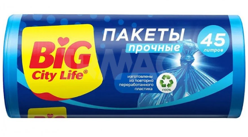 BIG City Пакеты для мусора HD 55*70 см 45л синие 20 шт