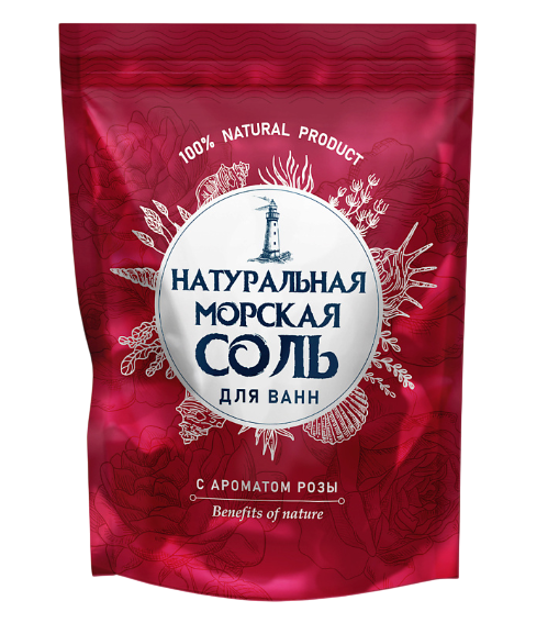 Greenfield натуральная морская соль для ванн роза 1100 г
