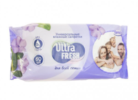 Ultra Fresh Family влажные салфетки для всей семьи 60 шт