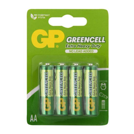 GP батарейки greencell AA/R6G 4 шт
