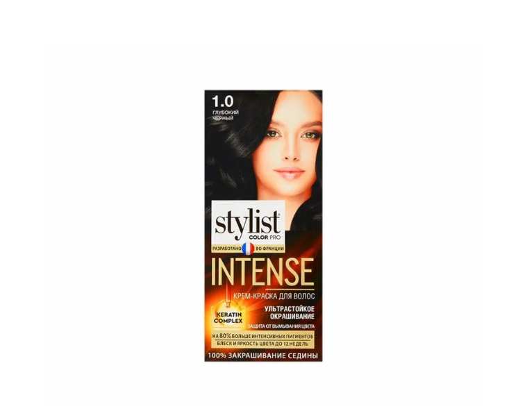 Stylist Color Pro Intense краска для волос тон 1.0  глубокий черный